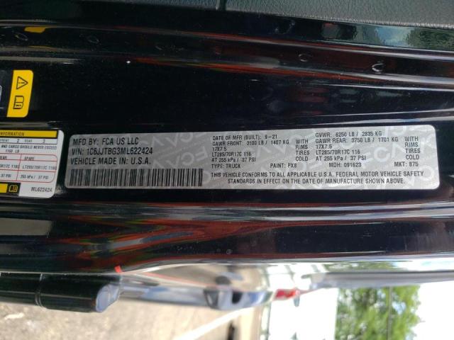 Photo 10 from auction – 2021 JEEP GLADIATOR with VIN 1C6JJTBG3ML622424