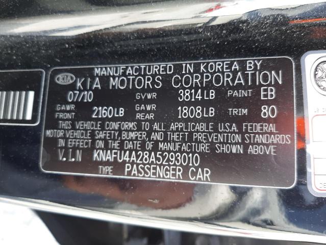 Photo 10 from auction – 2010 KIA FORTE EX with VIN KNAFU4A28A5293010