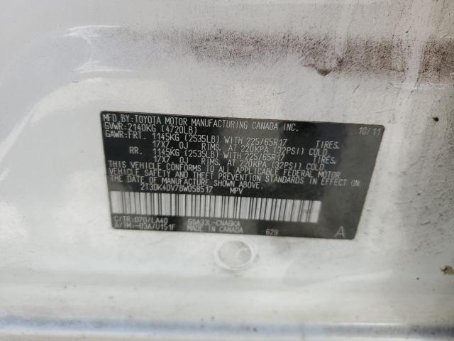 Photo 10 from auction – 2011 TOYOTA RAV4 LIMIT with VIN 2T3DK4DV7BW058517