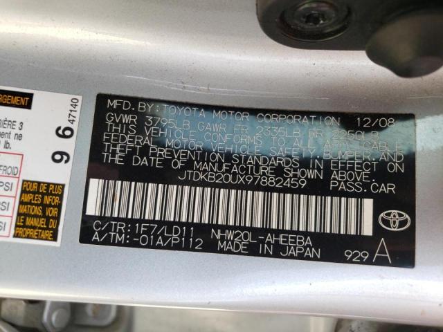 Photo 10 from auction – 2009 TOYOTA PRIUS with VIN JTDKB20UX97882459
