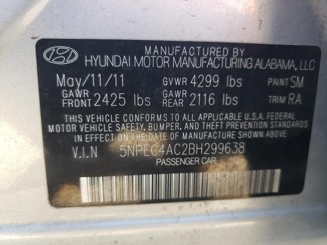 Photo 10 from auction – 2011 HYUNDAI SONATA SE with VIN 5NPEC4AC2BH299638