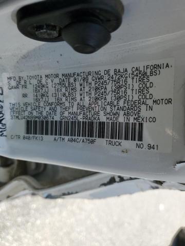 Photo 10 from auction – 2009 TOYOTA TACCOMA with VIN 3TMLU42N99M030674