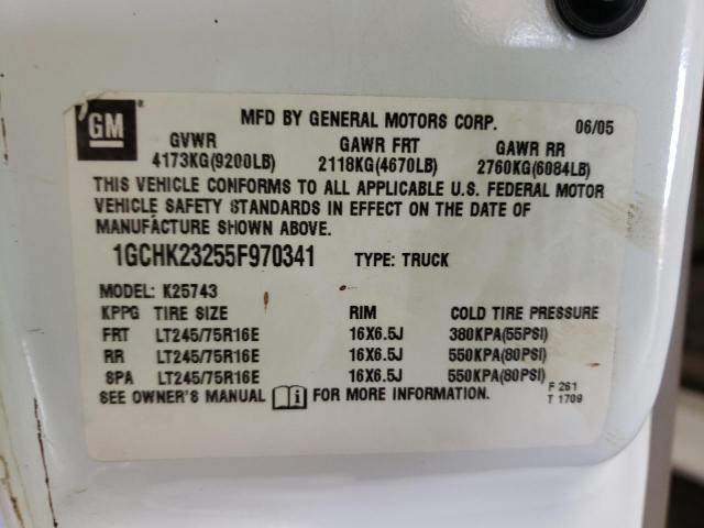 Photo 10 from auction – 2005 CHEVROLET SILVERADO with VIN 1GCHK23255F970341
