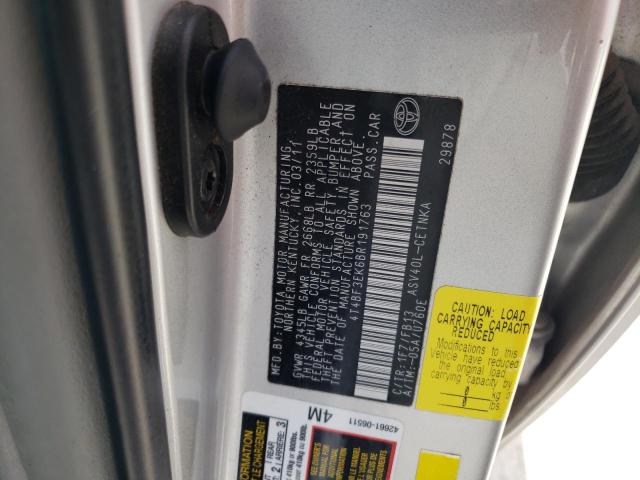 Photo 10 from auction – 2011 TOYOTA CAMRY BASE with VIN 4T4BF3EK6BR191763
