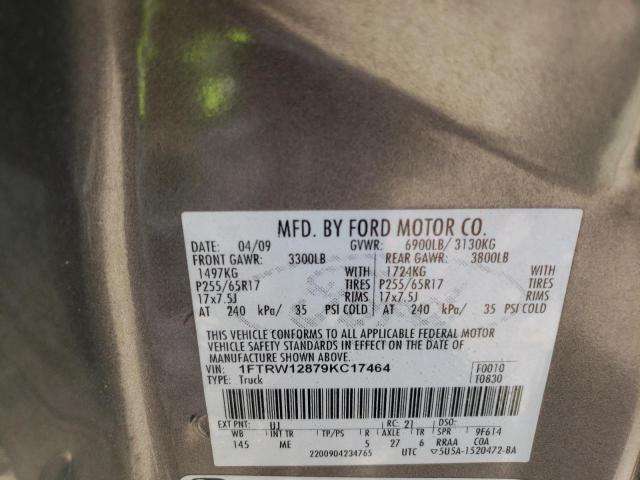 Photo 10 from auction – 2009 FORD F150 SUPER with VIN 1FTRW12879KC17464