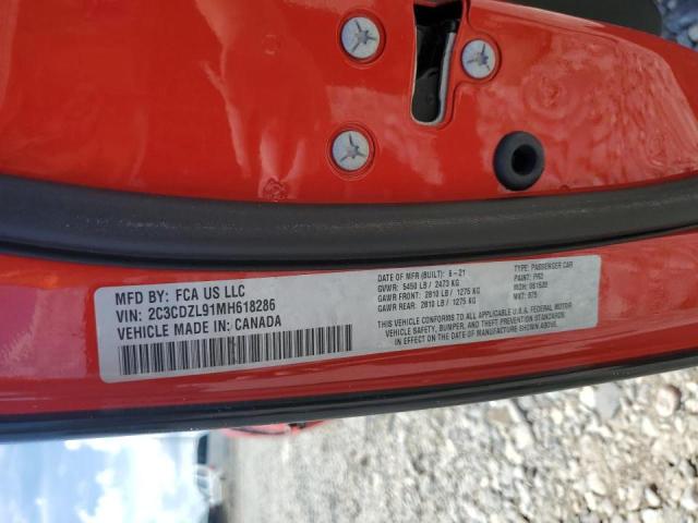 Photo 10 from auction – 2021 DODGE CHALLENGER with VIN 2C3CDZL91MH618286