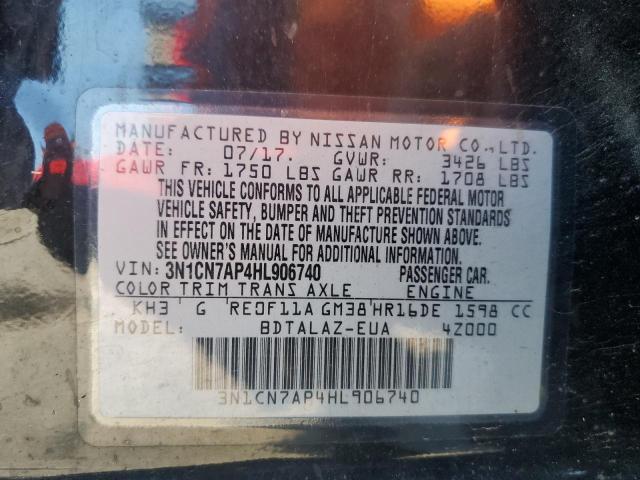 Photo 10 from auction – 2017 NISSAN VERSA S with VIN 3N1CN7AP4HL906740