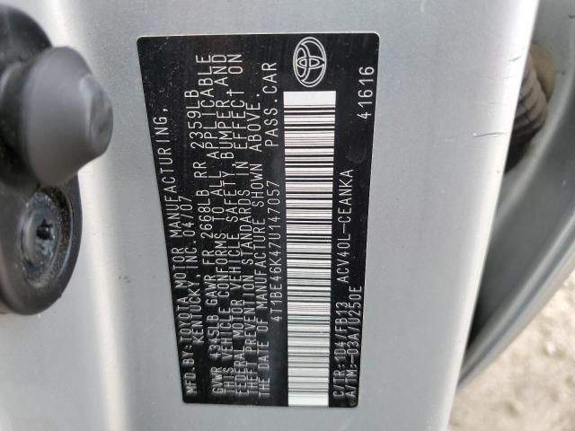 Photo 10 from auction – 2007 TOYOTA CAMRY with VIN 4T1BE46K47U147057
