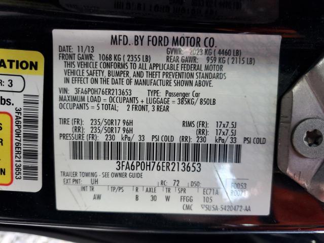 Photo 10 from auction – 2014 FORD FUSION SE with VIN 3FA6P0H76ER213653