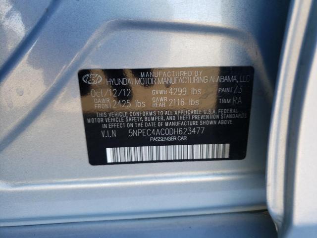 Photo 10 from auction – 2013 HYUNDAI SONATA SE with VIN 5NPEC4AC0DH623477