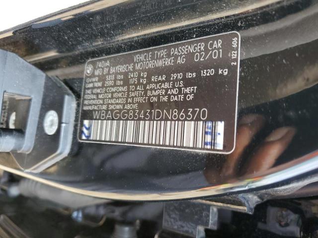 Photo 10 from auction – 2001 BMW 740 I AUTO with VIN WBAGG83431DN86370