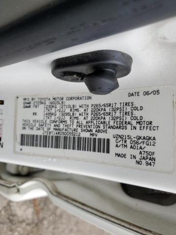 Photo 10 from auction – 2005 TOYOTA 4RUNNER SR with VIN JTEBT14R050055212