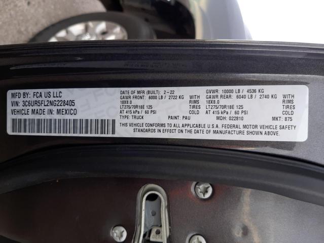 Photo 10 from auction – 2022 RAM 2500 LARAM with VIN 3C6UR5FL2NG228405