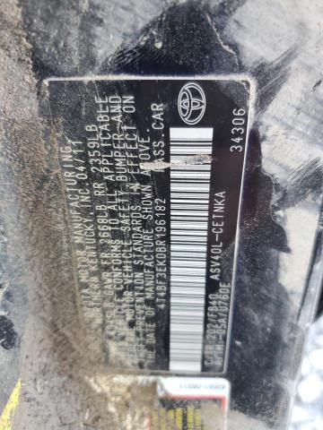 Photo 10 from auction – 2011 TOYOTA CAMRY BASE with VIN 4T4BF3EK0BR196182