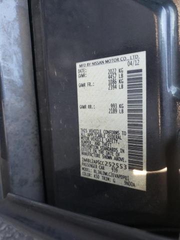 Photo 10 from auction – 2012 NISSAN ALTIMA SR with VIN 1N4BL2AP5CC252553