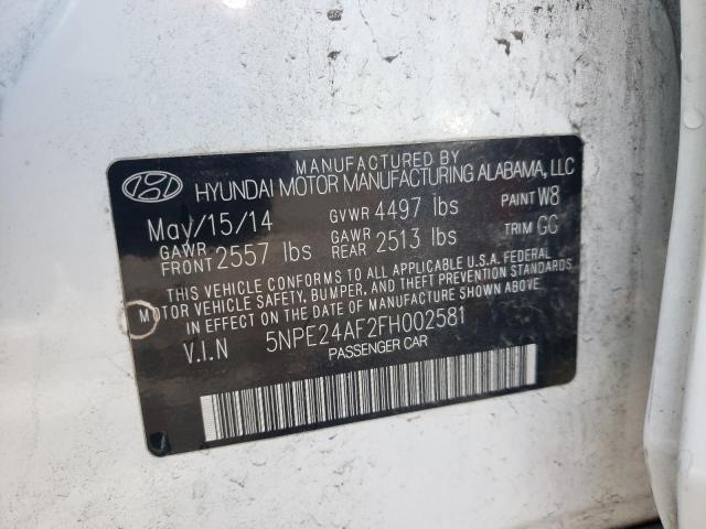 Photo 10 from auction – 2015 HYUNDAI SONATA SE with VIN 5NPE24AF2FH002581