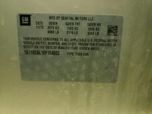 Photo 10 from auction – 2014 CHEVROLET MALIBU 2LT with VIN 1G11E5SL1EF164932