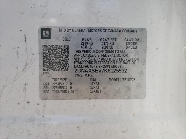 Photo 10 from auction – 2019 CHEVROLET EQUINOX LS with VIN 2GNAXSEV7K6125532