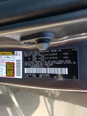 Photo 10 from auction – 2021 TOYOTA HIGHLANDER with VIN 5TDGBRCH4MS521675