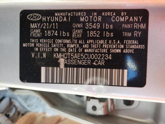 Photo 10 from auction – 2012 HYUNDAI ACCENT GLS with VIN KMHCT5AE5CU002234