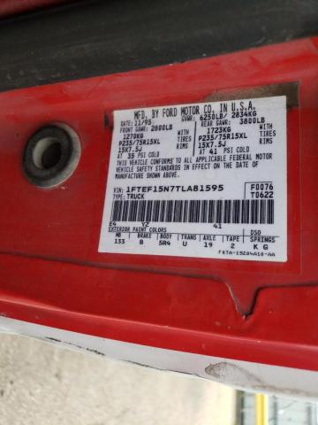 Photo 10 from auction – 1996 FORD F150 with VIN 1FTEF15N7TLA81595