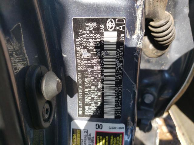 Photo 10 from auction – 2014 TOYOTA COROLLA L with VIN 2T1BURHE3EC172022