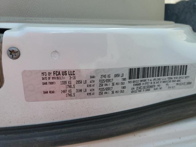 Photo 10 from auction – 2016 CHRYSLER TOWN & COU with VIN 2C4RC1BG1GR300970