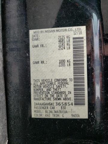 Photo 10 from auction – 2019 NISSAN MAXIMA S with VIN 1N4AA6AV6KC365854