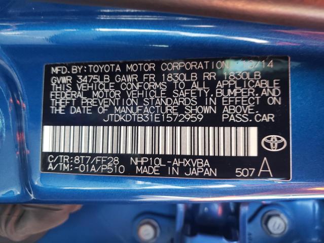 Photo 10 from auction – 2014 TOYOTA PRIUS C with VIN JTDKDTB31E1572959