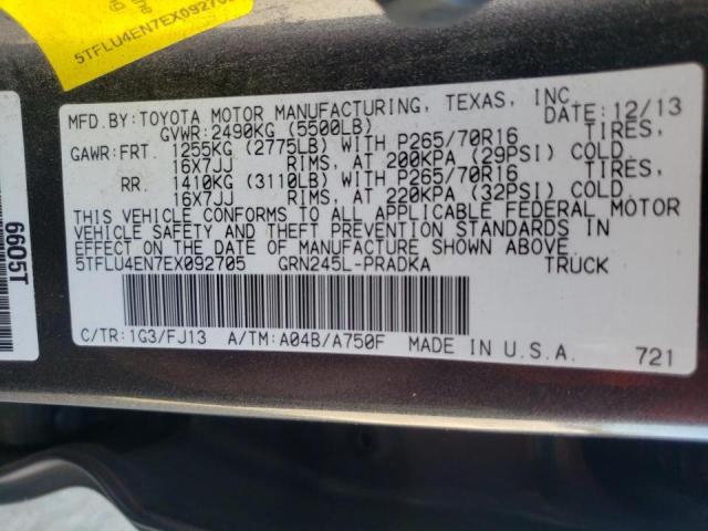 Photo 10 from auction – 2014 TOYOTA TACOMA DOU with VIN 5TFLU4EN7EX092705