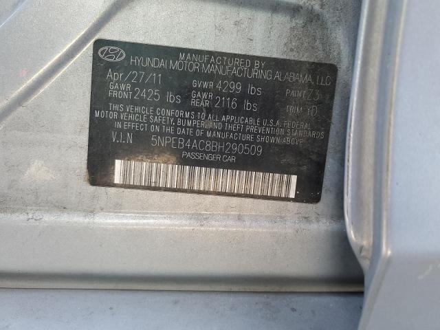 Photo 10 from auction – 2011 HYUNDAI SONATA GLS with VIN 5NPEB4AC8BH290509