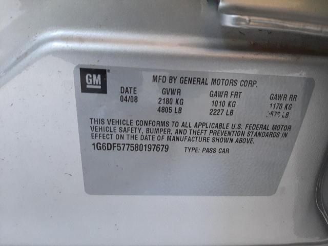 Photo 10 from auction – 2008 CADILLAC CTS with VIN 1G6DF577580197679