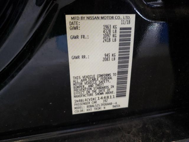 Photo 10 from auction – 2019 NISSAN ALTIMA SR with VIN 1N4BL4CV1KC144811