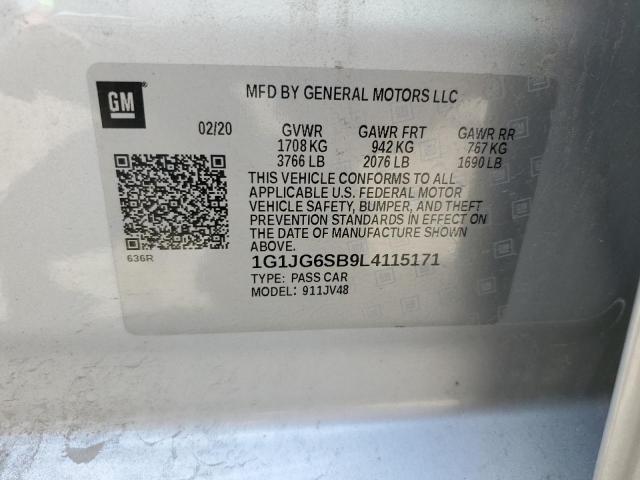 Photo 10 from auction – 2020 CHEVROLET SONIC with VIN 1G1JG6SB9L4115171
