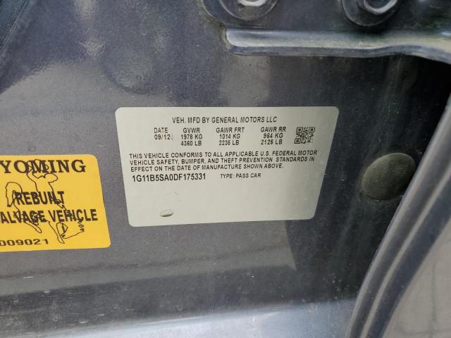 Photo 10 from auction – 2013 CHEVROLET MALIBU LS with VIN 1G11B5SA0DF175331