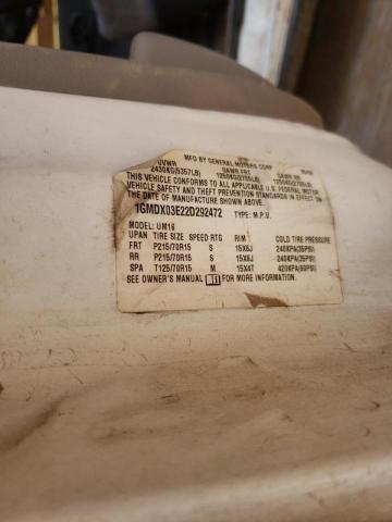 Photo 10 from auction – 2002 PONTIAC MONTANA with VIN 1GMDX03E22D292472