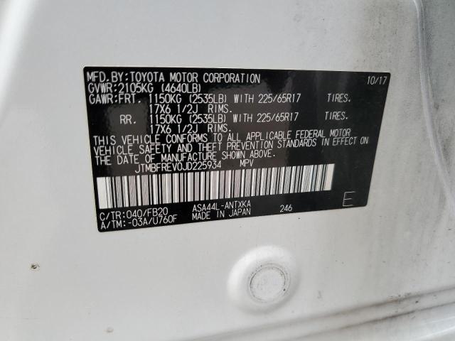 Photo 10 from auction – 2018 TOYOTA RAV4 LE with VIN JTMBFREV0JD225934