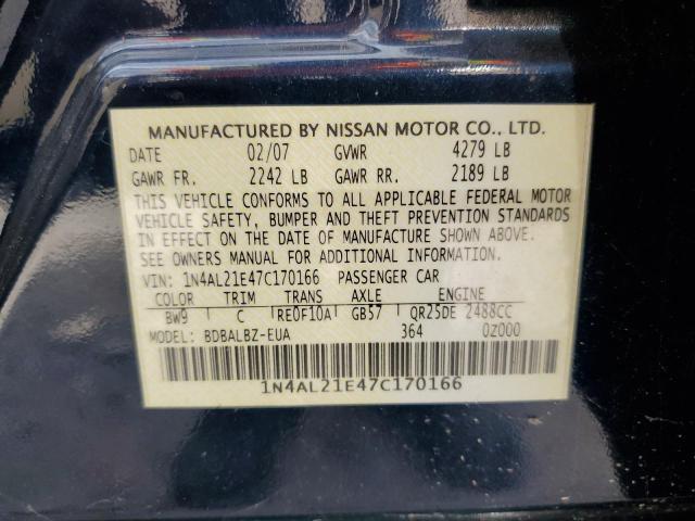 Photo 10 from auction – 2007 NISSAN ALTIMA 2.5 with VIN 1N4AL21E47C170166