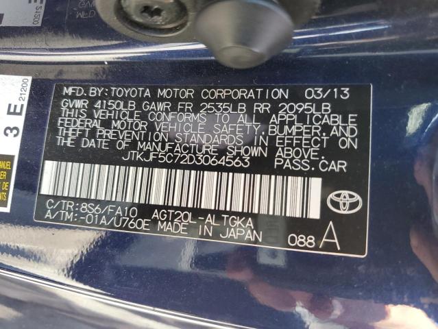 Photo 10 from auction – 2013 TOYOTA SCION TC with VIN JTKJF5C72D3064563