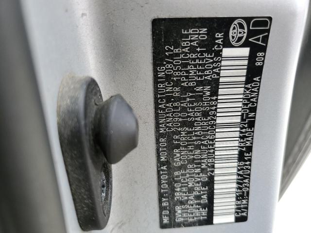 Photo 10 from auction – 2013 TOYOTA COROLLA BA with VIN 2T1BU4EE6DC929484