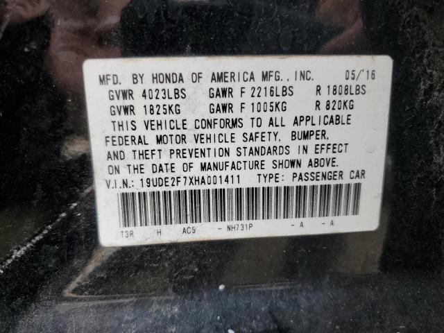 Photo 10 from auction – 2017 ACURA ILX PREMIU with VIN 19UDE2F7XHA001411