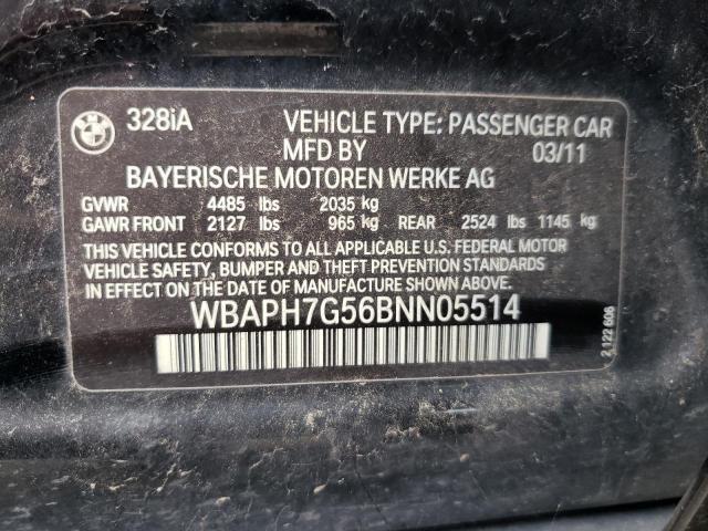 Photo 10 from auction – 2011 BMW 328 I with VIN WBAPH7G56BNN05514