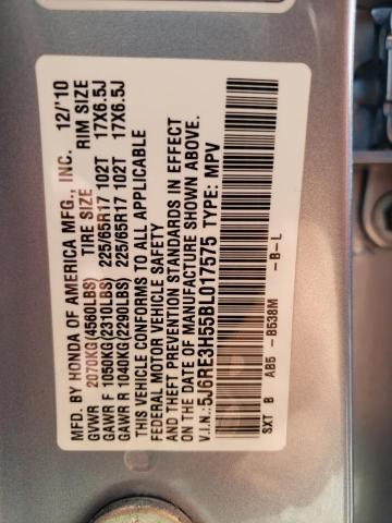 Photo 10 from auction – 2011 HONDA CR-V EX with VIN 5J6RE3H55BL017575