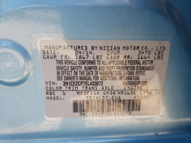 Photo 10 from auction – 2014 NISSAN VERSA NOTE with VIN 3N1CE2CP7EL433072