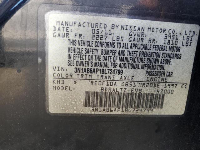 Photo 10 from auction – 2011 NISSAN SENTRA with VIN 3N1AB6AP1BL724799
