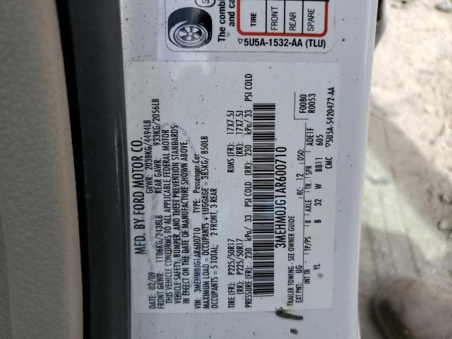 Photo 10 from auction – 2010 MERCURY MILAN PREM with VIN 3MEHM0JG1AR600710