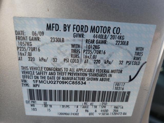 Photo 10 from auction – 2009 FORD ESCAPE XLS with VIN 1FMCU02709KC85534