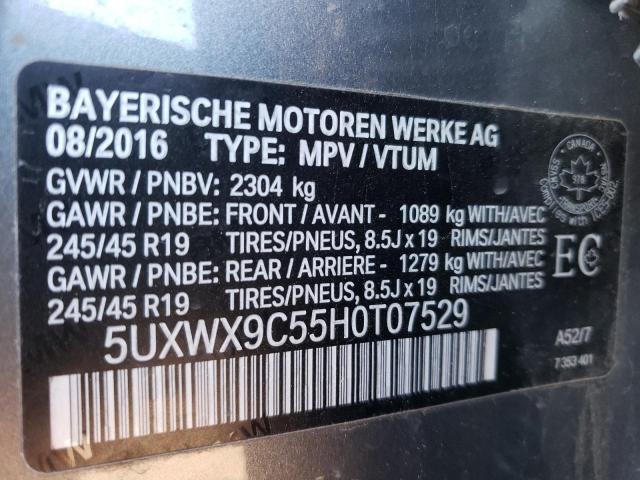 Photo 10 from auction – 2017 BMW X3 XDRIVE2 with VIN 5UXWX9C55H0T07529