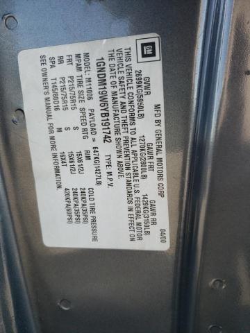 Photo 10 from auction – 2000 CHEVROLET ASTRO with VIN 1GNDM19W6YB191742