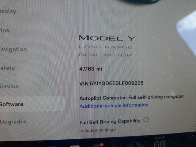 صورة رقم 8 من المزاد - 2020 TESLA MODEL Y مع VIN 5YJYGDEE0LF009295